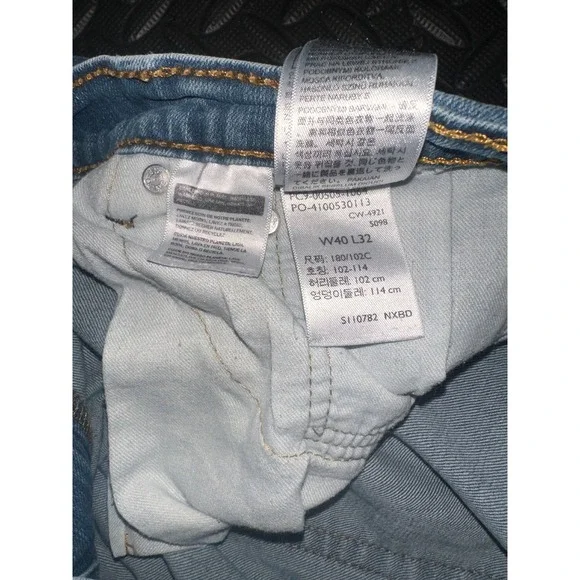 Levis 505 Regular Fit Mens Jeans Blue Medium Wash Denim W40 L32 Straight Leg - Picture 4 of 8